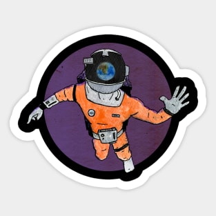 Space, Man Sticker